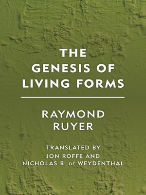 cover image of The Genesis of Living Forms